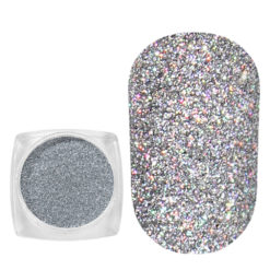 Komilfo блесточки 002, размер 0,1 мм, (серебро, голограмма), 2,5 г