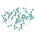 Komilfo rhinestones (pack of 100), Emerald AB, size 4 5