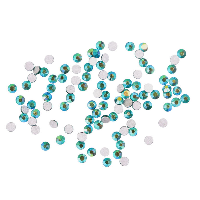 Komilfo rhinestones (pack of 100), Emerald AB, size 4 7