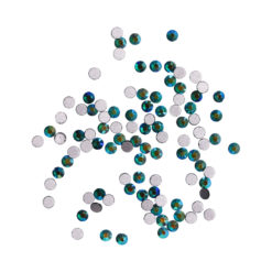 Komilfo rhinestones (pack of 100), Emerald AB, size 5