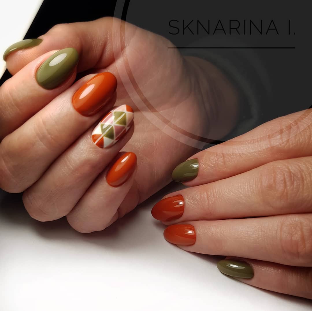 Loading... | Orange acrylic nails, Orange nails, Acrylic nail designs