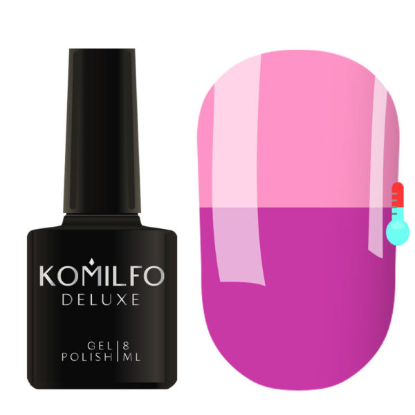 Gel Polish Komilfo DeLuxe Termo C010 (lilac-pink, when heated - pink), 8 ml 2