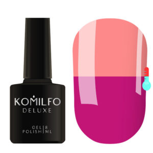 Gel Polish Komilfo DeLuxe Termo C013 (hot pink, when heated - muted peach pink), 8 ml 5