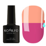 Gel Polish Komilfo DeLuxe Termo C014 (muted, tea pink, when heated - calm orange), 8 ml 6