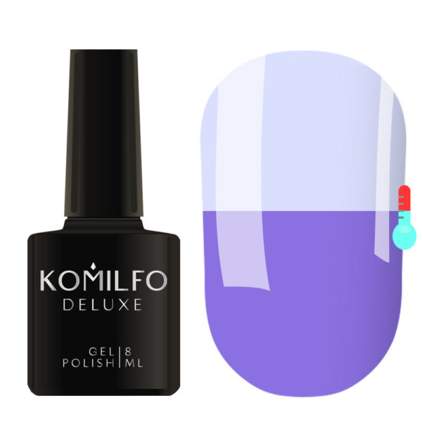 Gel Polish Komilfo DeLuxe Termo C019 (deep blue, when heated - pale blue), 8 ml 2