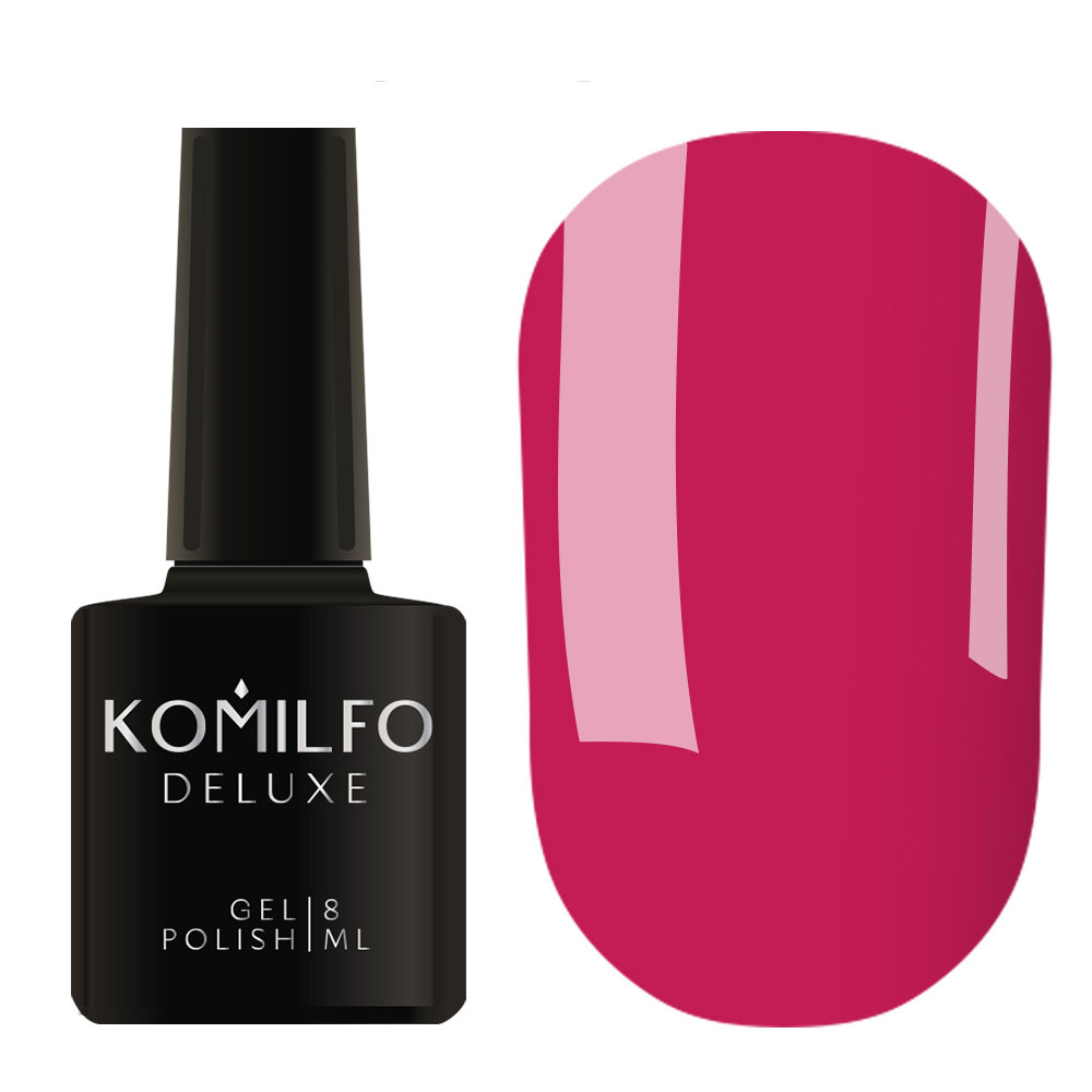 Гель-лак Komilfo Deluxe Series №D053 (яркий малиновый, эмаль), 8 мл ...
