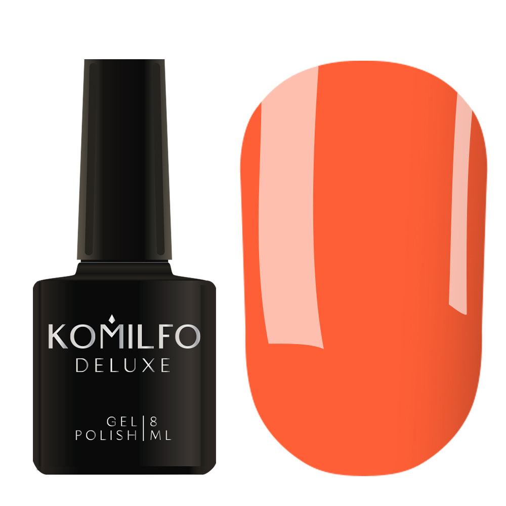 Гель-лак Komilfo Deluxe Series №D260 (кислотный оранжевый, эмаль