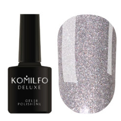 Gel Polish Komilfo DeLuxe Series G008 (silver with holographic glitter), 8 ml