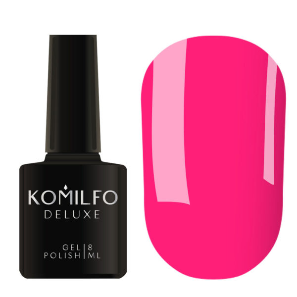 Гель-лак Komilfo DeLuxe Series №N002 (ярко-розовый, неоновый), 8 мл 2