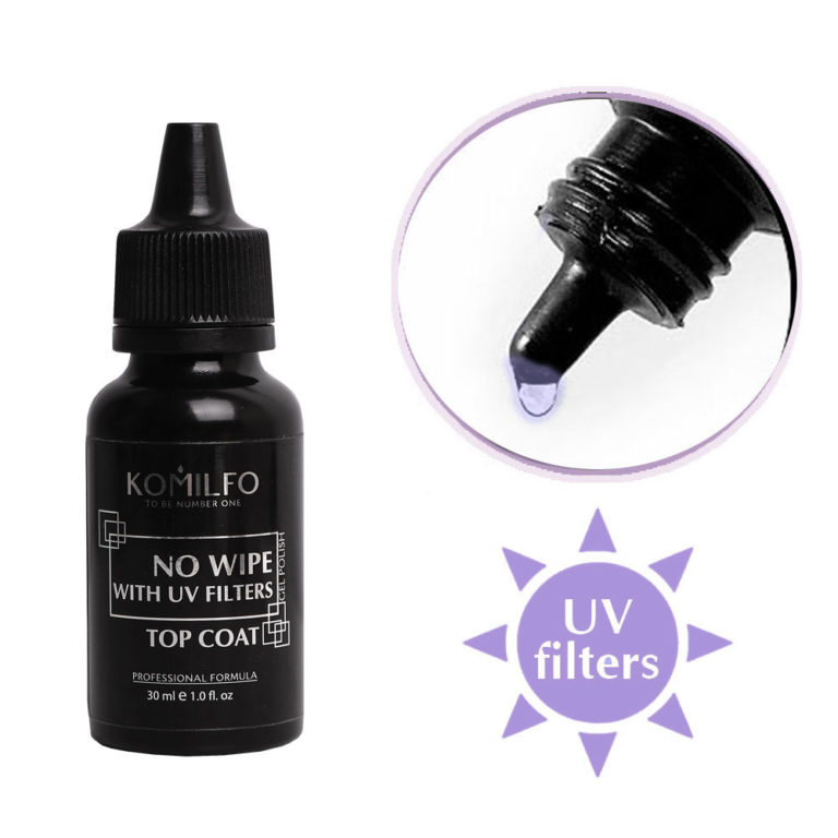 Komilfo No Wipe UV Top - top for gel polish without a sticky layer with UV filters, 30 ml 7