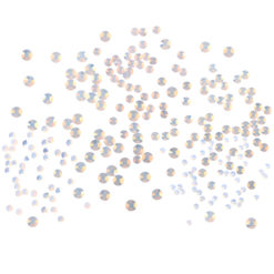 Стразы Komilfo (1400 шт. в упаковке), White Opal, разные размеры