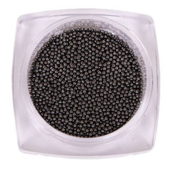 Komilfo бульйонки (металеві) black nickel, 0,8 мм, 6 грам