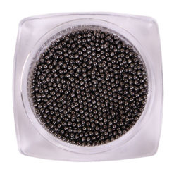 Komilfo бульонки (металлические) black nickel, 1 мм, 6 грамм