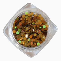 Komilfo disco design №032, gold, hologram, 2 mm, (1 g)