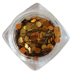 Komilfo disco design №033, gold, hologram, 3 mm, (1 g)