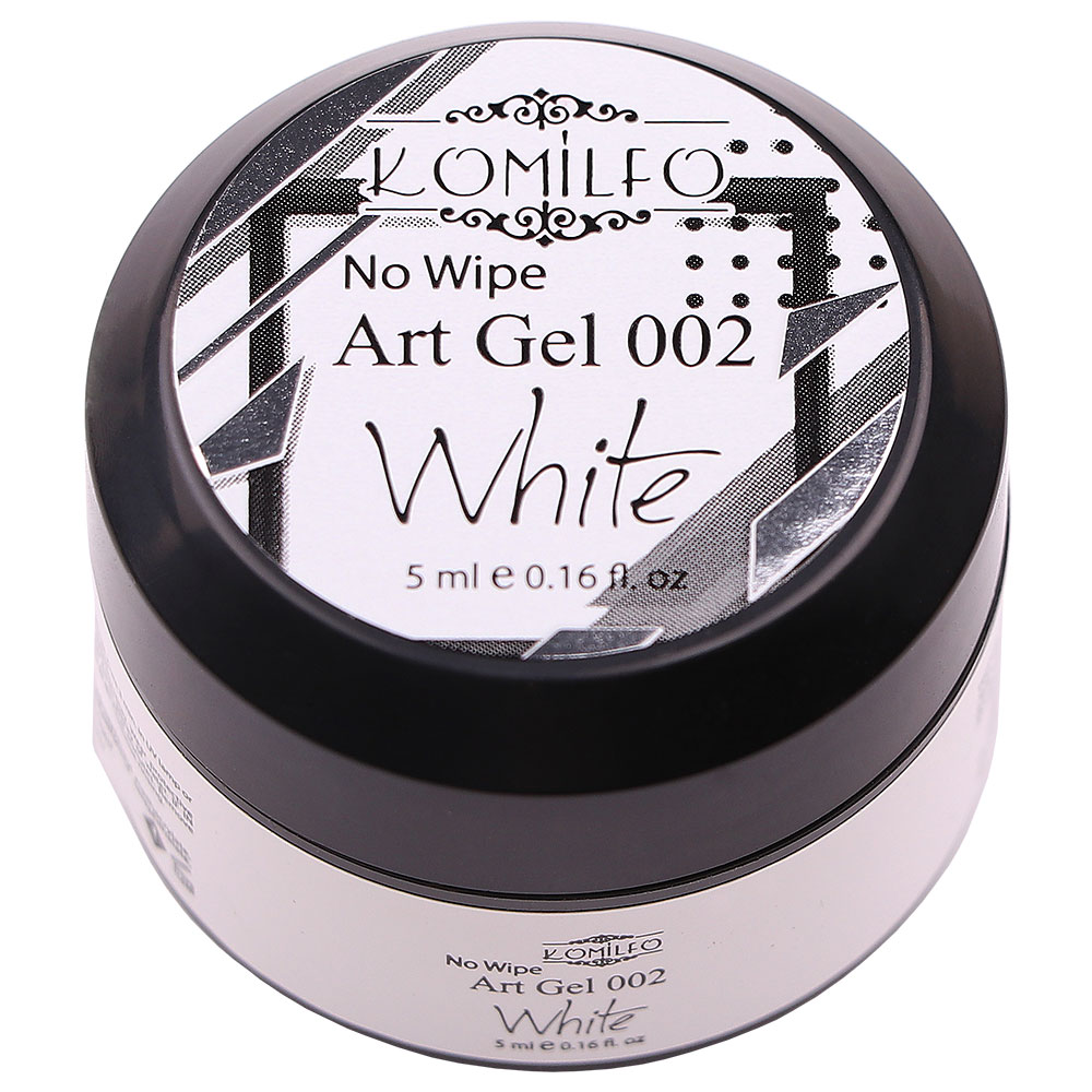 Art gel WITHOUT sticky layer Komilfo No Wipe Art Gel White 002 (white