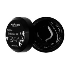 Гель-краска БЕЗ липкого слоя Komilfo No Wipe Gel Paint Black 001 (черная), 5 мл