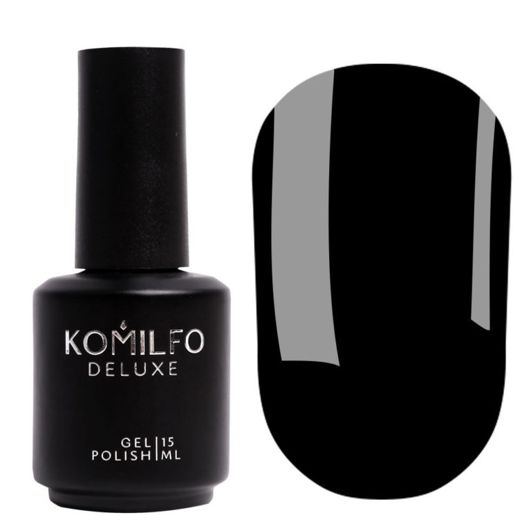 Gel polish Komilfo Deluxe Series D001 (black, enamel), 15 ml 7