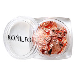 Komilfo Foil crimped for nails in a tin, rose gold