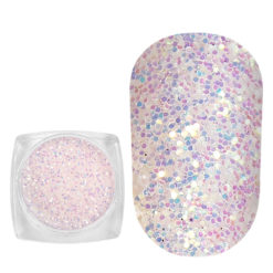 Komilfo photochromic spangles 001, size 0.4 mm, (white/violet photochrome) 2.5 g