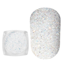 Komilfo блесточки 023E, размер 0,3 мм (белые разноцветные) 2,5 г