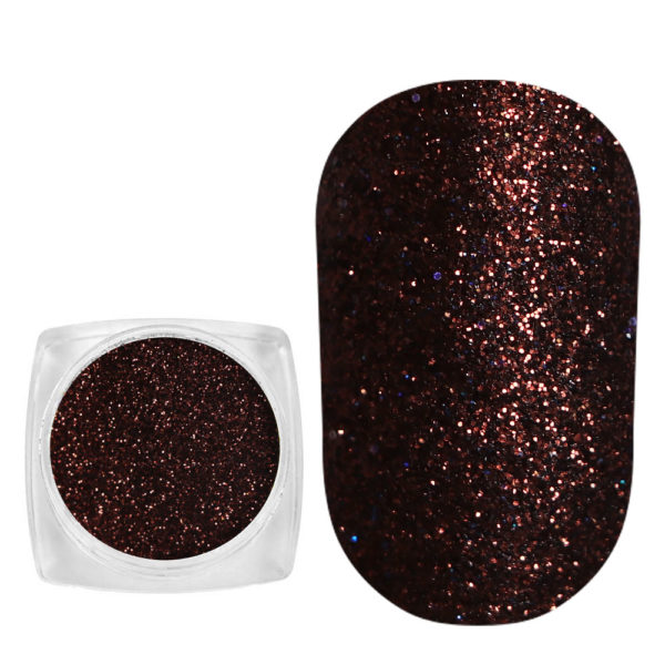Komilfo spangles 063, size 0.08 mm, (brown) E, 2.5 g 2