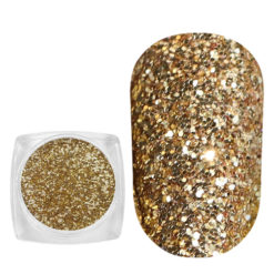 Komilfo spangles 109F, size 0.3 mm, (light gold) E, 2.5 g