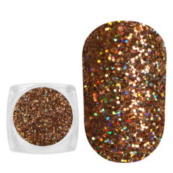 Komilfo spangles 114G, size 0.4 mm, (gold, hologram) E, 2.5 g