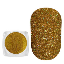 Komilfo sequins 115, size 0.08 mm, (yellow gold, hologram) E, 2.5 g