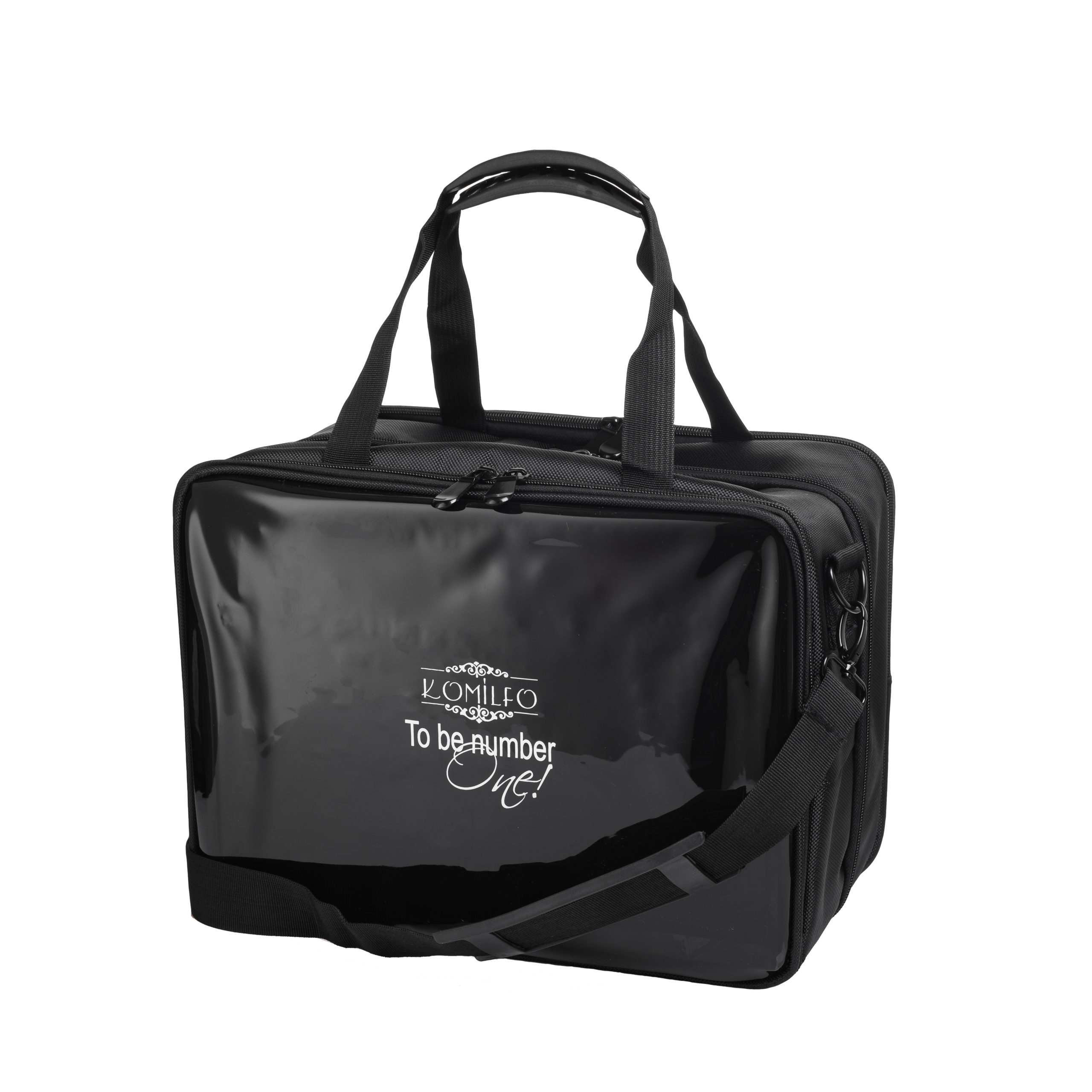 Komilfo travel bag with 4 cosmetic bags 340 260 185 mm black