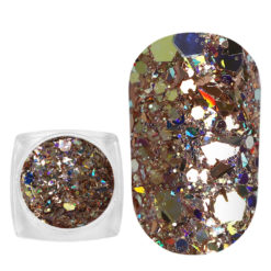 Komilfo блесточки MIX chameleon 002, микс размеров, (золотой/зеленый/голубой), 1,5 г