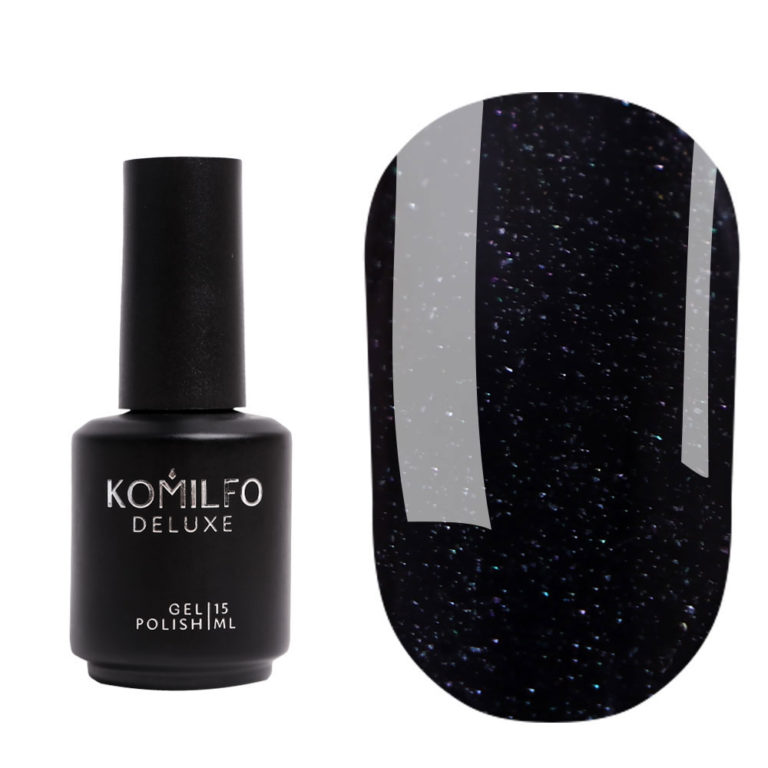 Komilfo No Wipe Glitter Top - топ для гель-лаку з гліттером без ЛШ, 15 мл 7