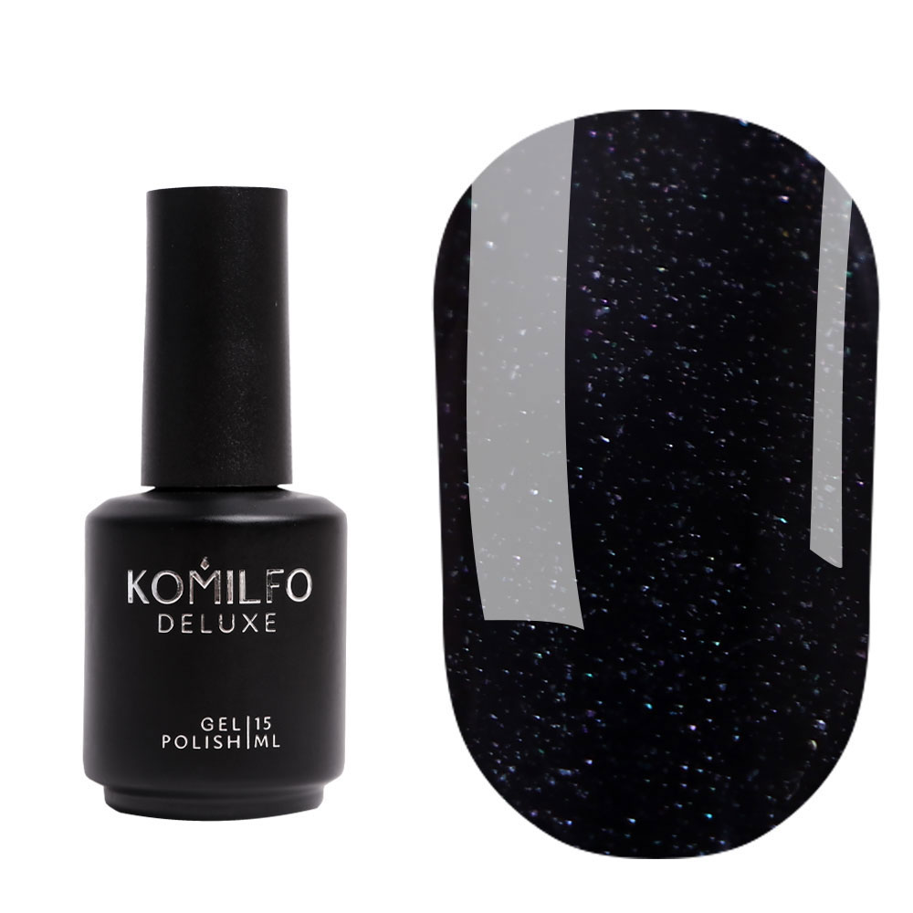 Komilfo No Wipe Glitter Top - топ для гель-лаку з гліттером без ЛШ, 15 мл 1