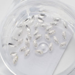 Komilfo Металлические Текстурные Заклепки серебро овал большой, 1,5*3 мм, 50 шт