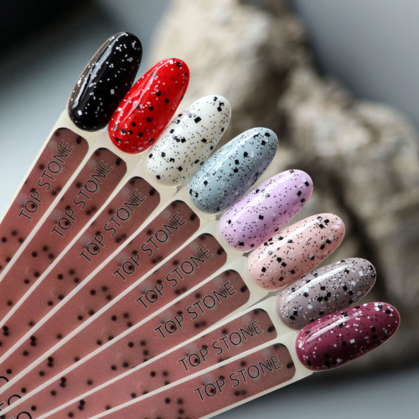 Komilfo No Wipe Top Stone - top without a SL with black and white elements, 8 ml 8