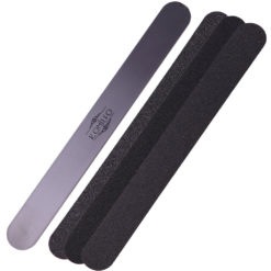 Komilfo base for manicure + disposable abrasives 3 pcs (100, 180, 240 grit)