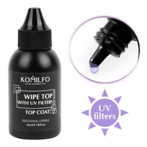 Komilfo Wipe Top - top for gel polish with a sticky layer, 50 ml (without brush) 5