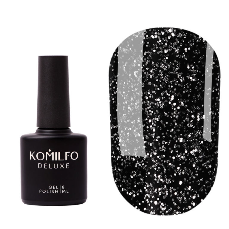 Komilfo No Wipe Silver Top top WITHOUT sticky layer with silver micro-shine, 8 ml 7