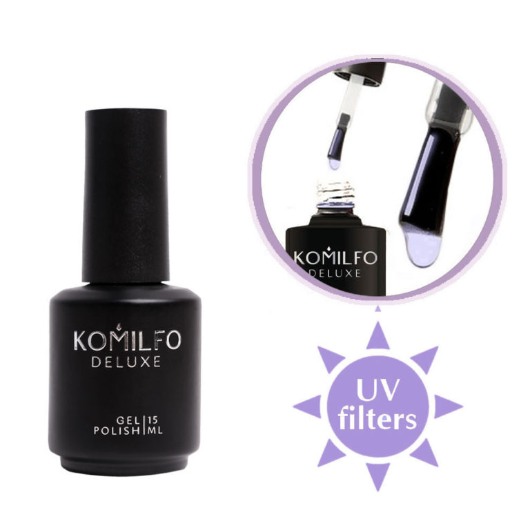 Komilfo No Wipe Rubber Top - топ для гель-лака без липкого слоя с УФ-фильтрами, 15 мл 7