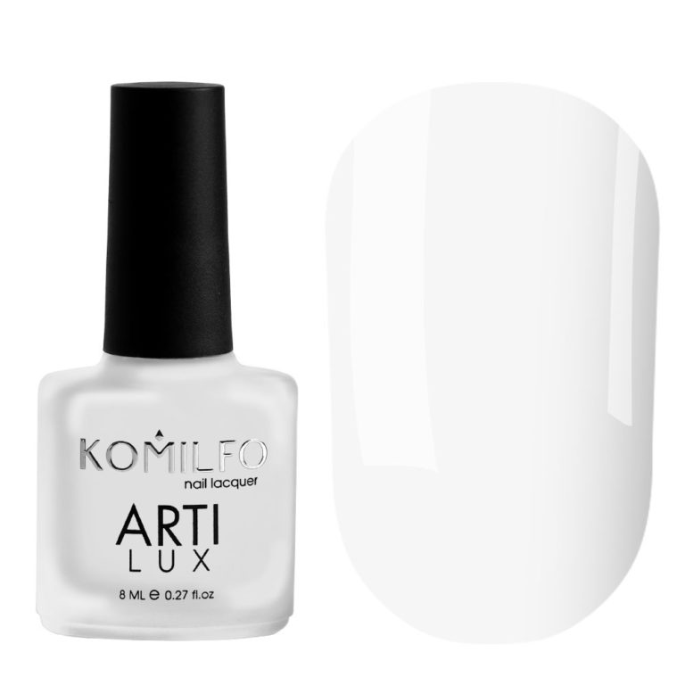 Komilfo ArtiLux 001 nail polish (white, enamel), 8 ml 7