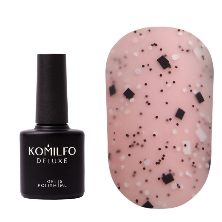 Komilfo No Wipe Matte Top Stone - Matte top without a SL with black and white elements, 8 ml 7