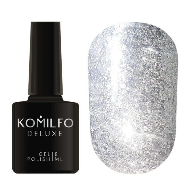 Komilfo Liquid Glam Gel LGG001 (silver, sequins), 8 ml 2