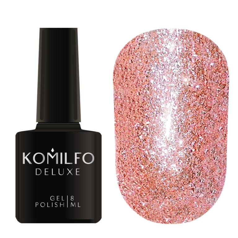 Komilfo Liquid Glam Gel LGG007 (deep pink, sequins), 8 ml 7