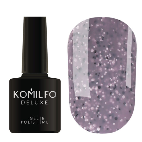 Гель-лак Komilfo Stone Collection ST001 (серый, с крошкой), 8 мл 2