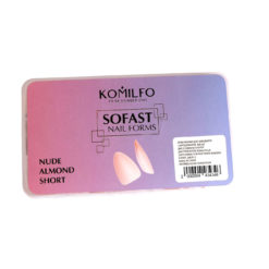 Komilfo SoFast Nail Forms Nude Almond Short - формы для наращивания, 360 шт