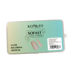 Komilfo SoFast Nail Forms Nude Ballerina Medium - формы для наращивания, 360 шт