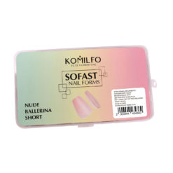 Komilfo SoFast Nail Forms Nude Ballerina Short - формы для наращивания, 360 шт