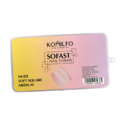 Komilfo SoFast Nail Forms Nude Soft Square Medium - формы для наращивания, 300 шт