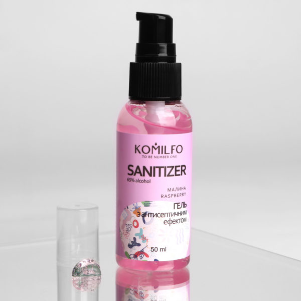 Komilfo Hand Sanitizer, Raspberries gel with an antiseptic effect