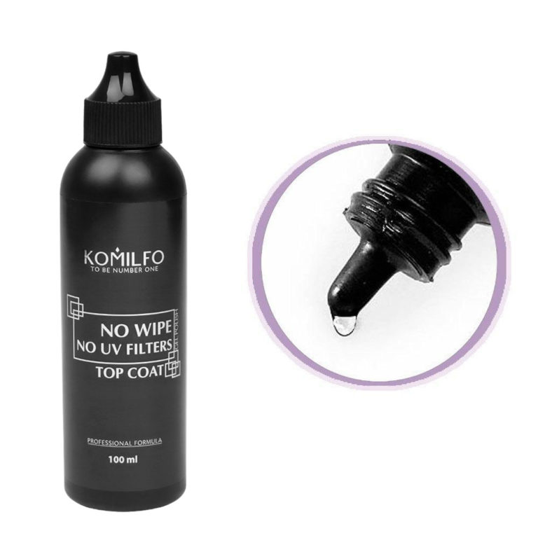 Komilfo No Wipe No UV Top - top for gel polish without a sticky layer WITHOUT UV filters, 100 ml 7